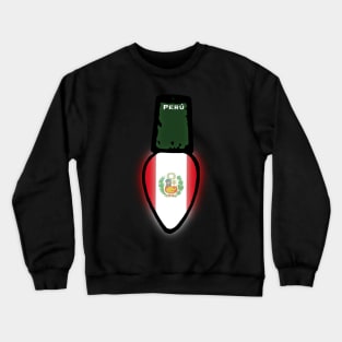 Peru Flag Christmas Light Crewneck Sweatshirt